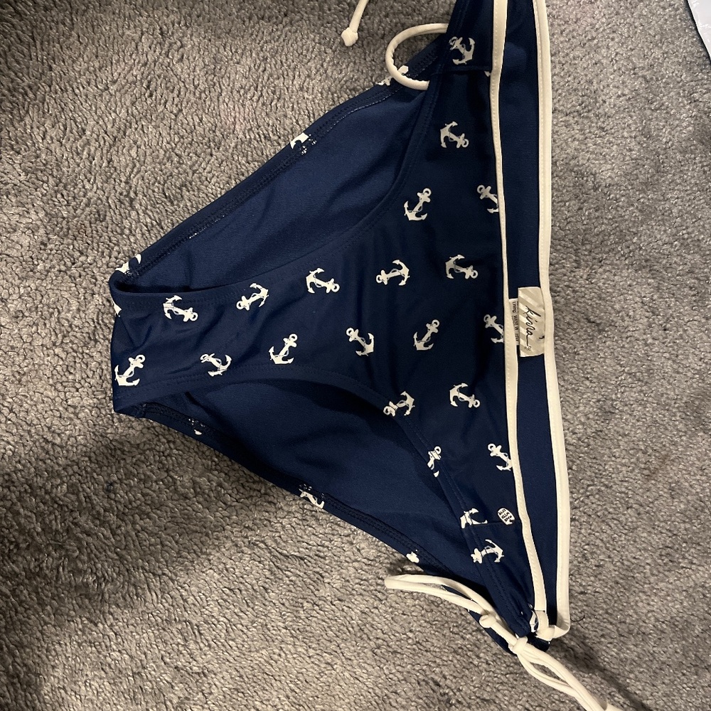 Blue anchor bikini bottoms